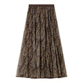 Floral Print Flared Midi Skirt