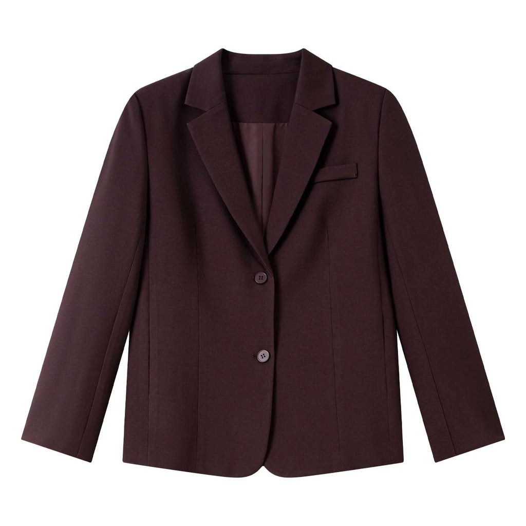 Pocket-Front Notched Blazer